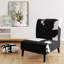 Fauteuil de chambre en tissu noir et blanc Crossing Paths I