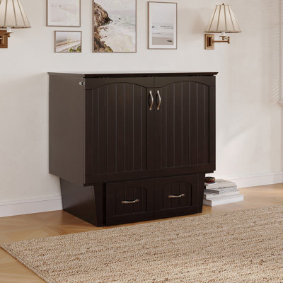 Kindig Murphy Bed Chest with 6" Mattress, Storage and Built-in Charger