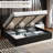 Hydraulic Lift Up Storage Velvet Upholstered Platform Bed-115143019-115143023