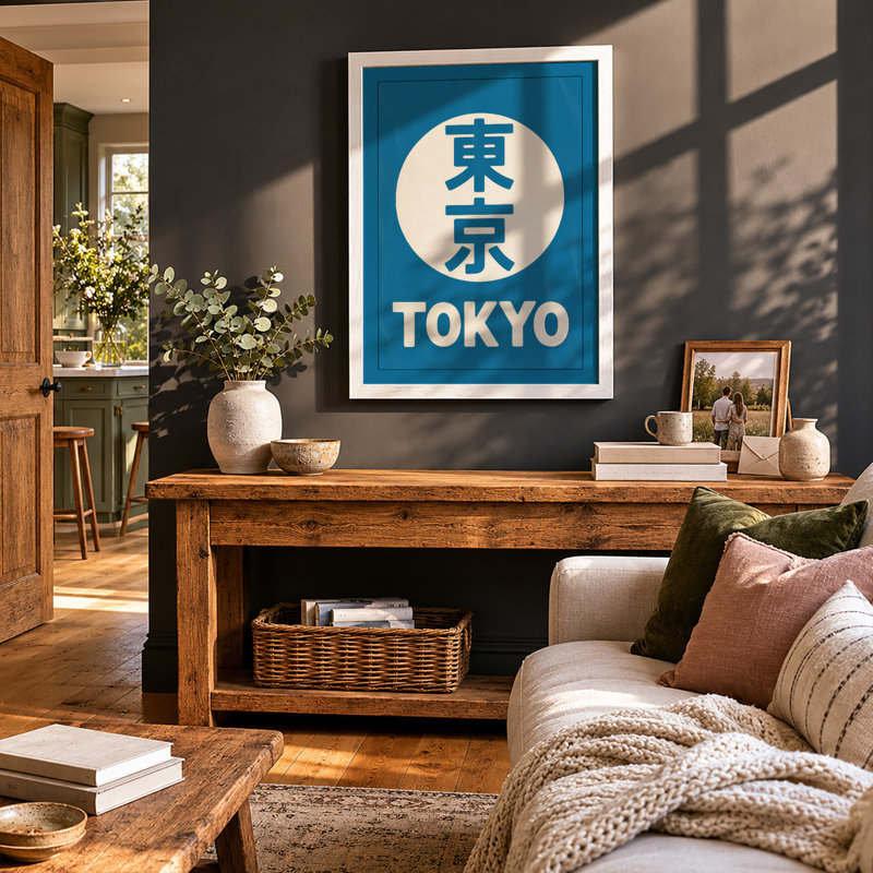 Tokyo Modernist Minimalist - Print, A4 - 29.7 x 21.0 cm, White