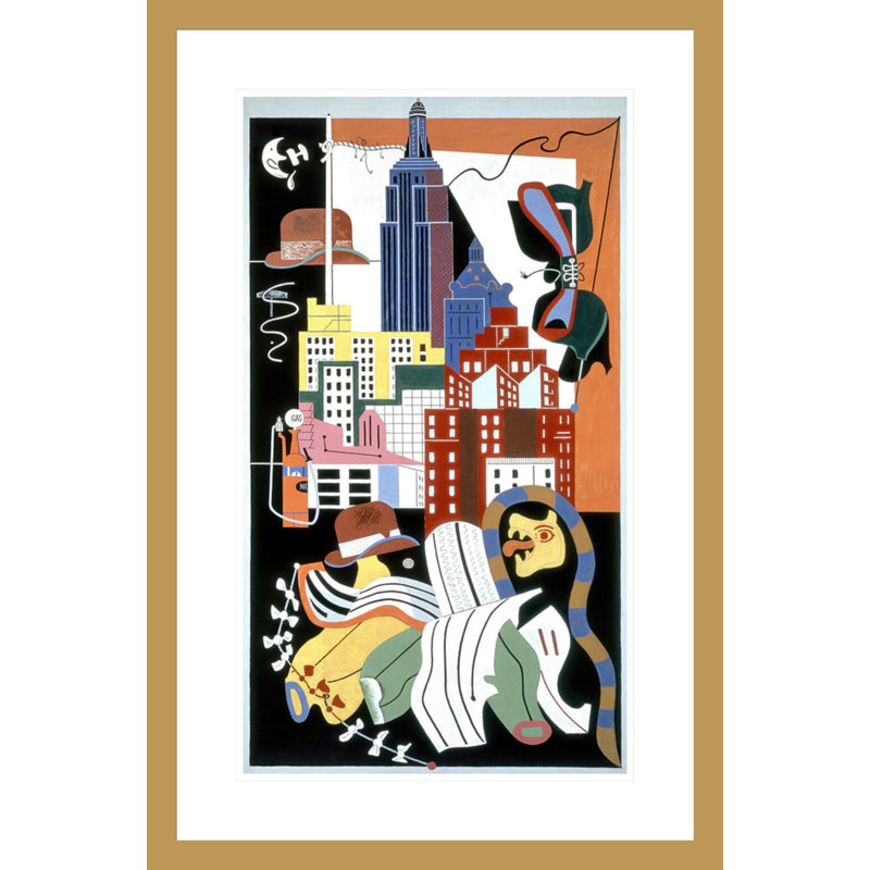 «New York Mural» par Stuart Davis - estampe numérique, H 20,88 po x l 29,5 po