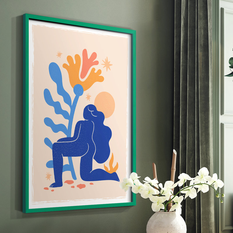 Matisse CECLXIV, reproduction encadrée - bois massif, Noir, H 14 po x l 11 po