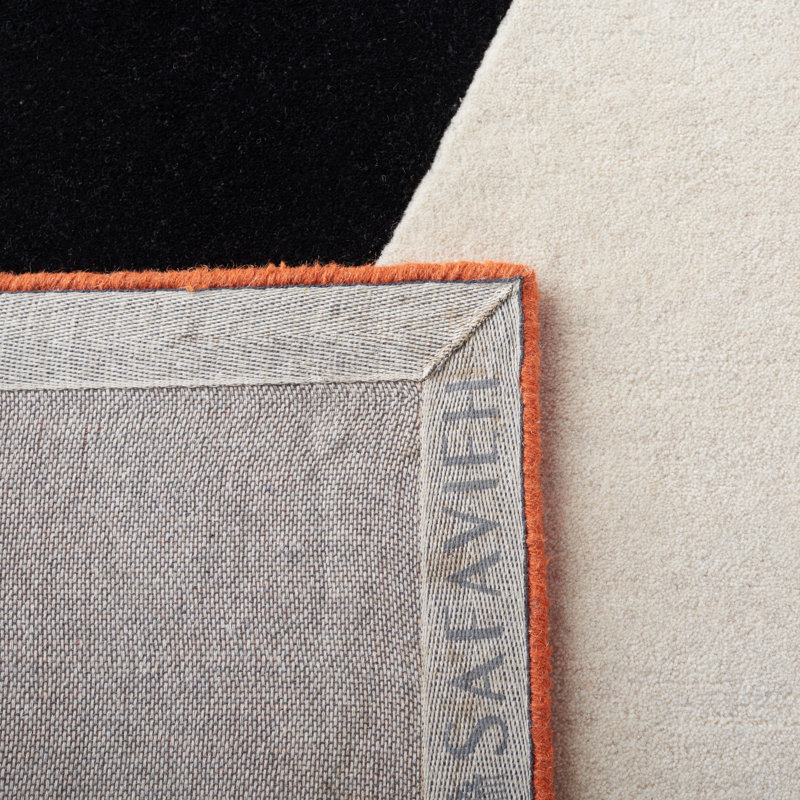 Tapis ivoire / rouille Hiro, Rectangle 4 pi x 6 pi
