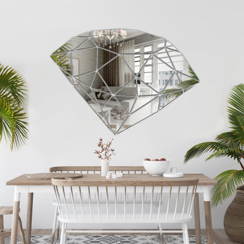 Danna Flat Wall Mirror, 55cm H x 75cm W, Silver