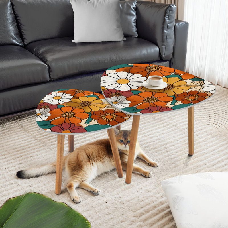 Ensemble de 2 tables basses gigognes Triangle