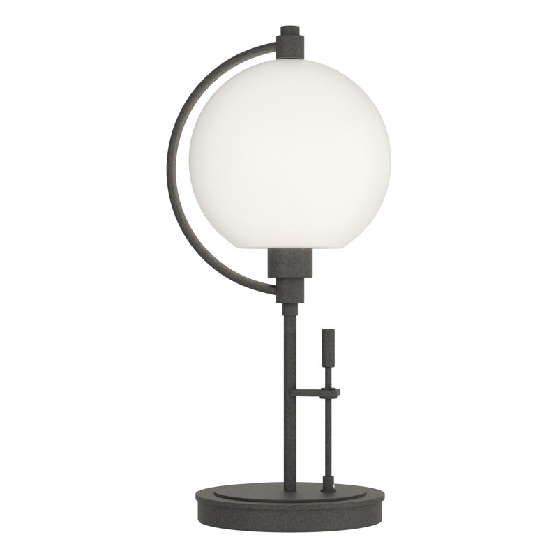 Pluto 19.3" Table Lamp, Opal, Natural Iron