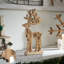 Renne flocon de neige en bois naturel-654853138