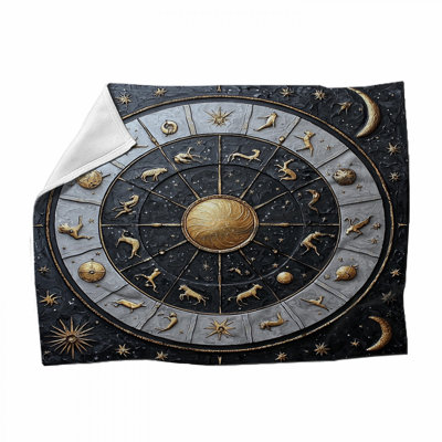Jeté en molleton Zodiac - Jetés d'astrologie pour canapés ou lits