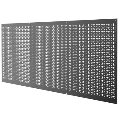 3 PCS Metal Pegboard Panels(16x24 in) for Garage Wall