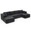 Canapé modulaire 132 po en forme de U en chenille avec porte-gobelets, poches latérales et sans assemblage-1905956741-1905956745