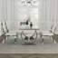 Ensemble de table de salle à manger de luxe 5 pièces avec 4 chaises en cuir-982980518-982980519-982980505