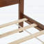 Lit de style campagnard avec tête de lit, banc de rangement et grands tiroirs, structure en bois-1348626825
