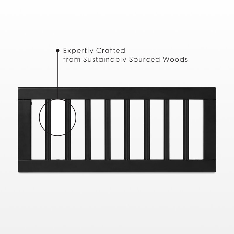 Aspen Toddler Guardrail, Black, Black