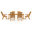 6 - Person Acacia Patio Dining Set with Rectangular Table