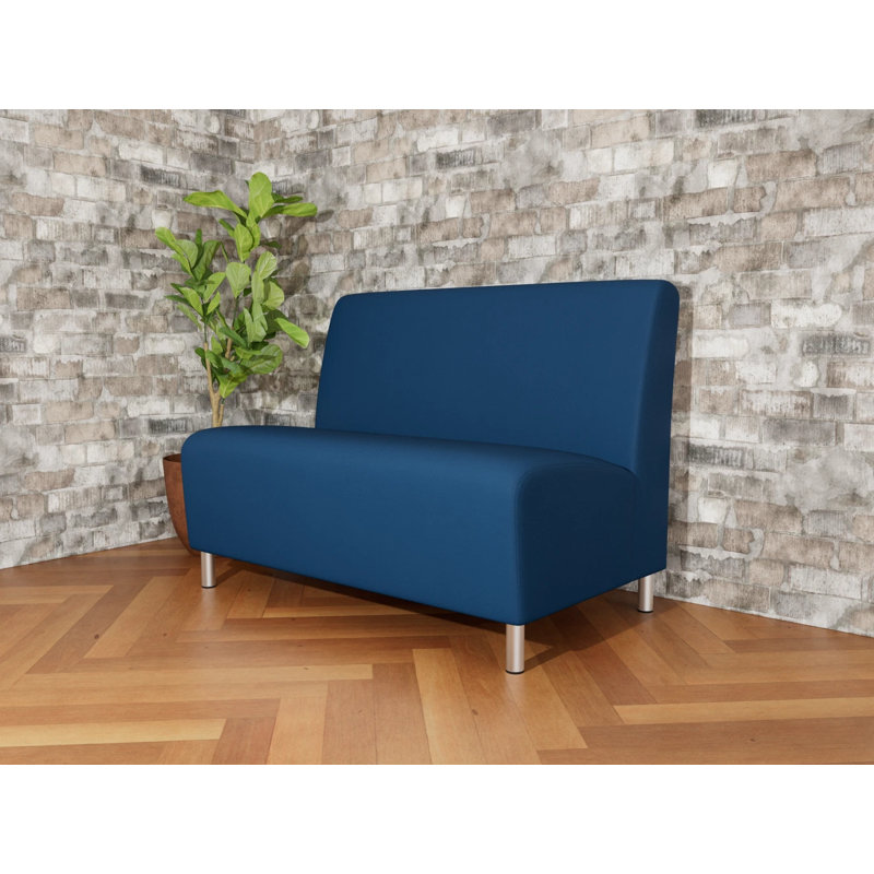 Causeuse sans accoudoirs Ravenna, Acier brossé, Patriot Plus Blue Ridge