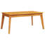  Table de salle à manger de patio en bois d'acacia massif 39,4 po x 21,7 po x 17,7 po
