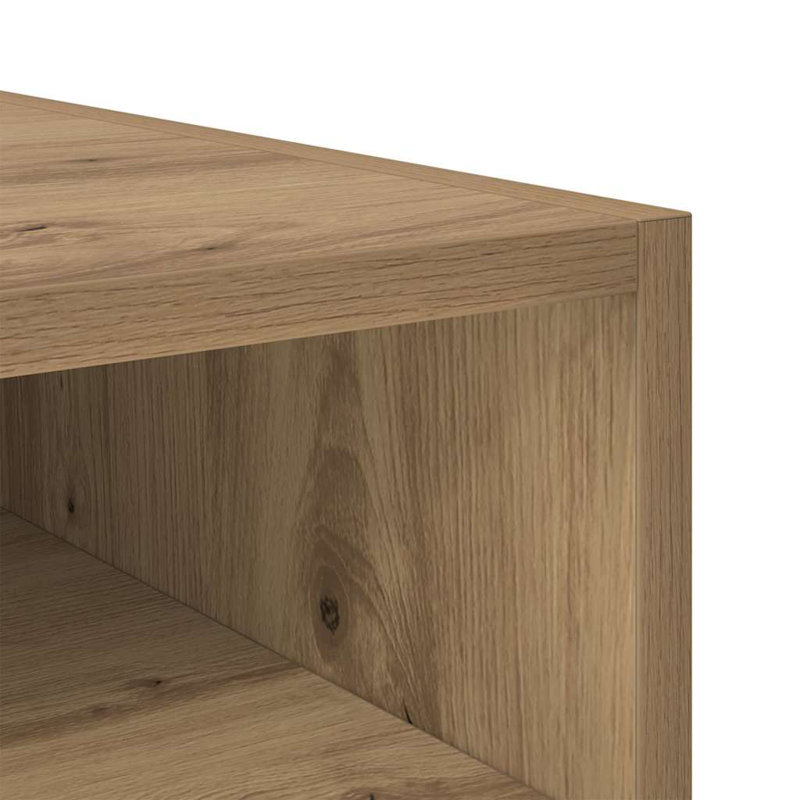 40cm W Manufactured Wood Bedside Table, Artisan Oak