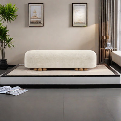 Banc rembourré en mélange de coton Gwyndaf
