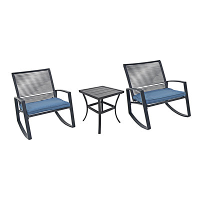 2-Person Outdoor Patio Bistro Rocking Conversation Set