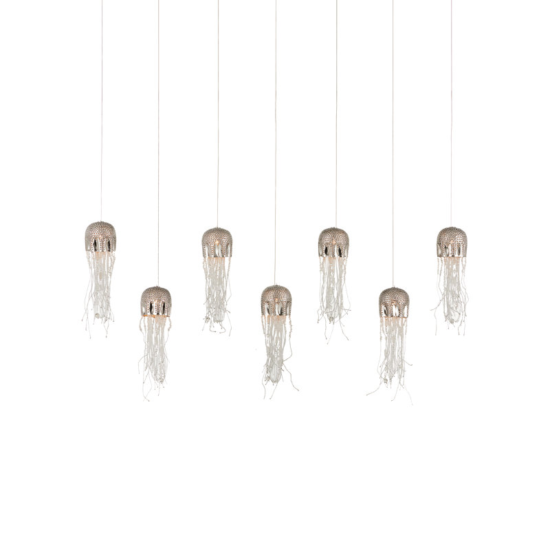 Luminaire suspendu rectangulaire 7 lumières Medusa