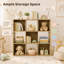 Organisateur de rangement de jouets pour enfants 9 cubes