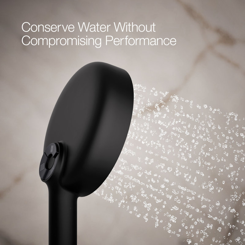 Statement 2.5 GPM Round Multifunction Handshower With Katalyst Air-Induction Technology, Matte Black