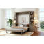 Grand lit escamotable avec bureau, tablettes et armoires de rangement, lit escamotable mural pour bureau à domicile peu encombrant, patiné-1800770070