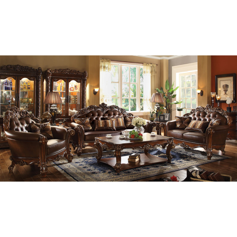 Haslet Rolled Arm Sofa, Cherry, Cherry, 52" H x 96" W x 42" D