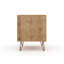 Table de chevet 2 tiroirs Mid-Century grise Rockefeller-951335393