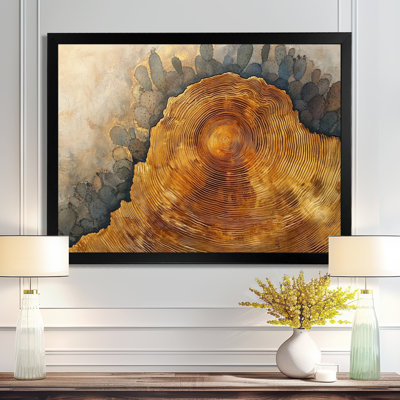 Paysage désertique avec cactus et glissade sur bois I - Art mural désert