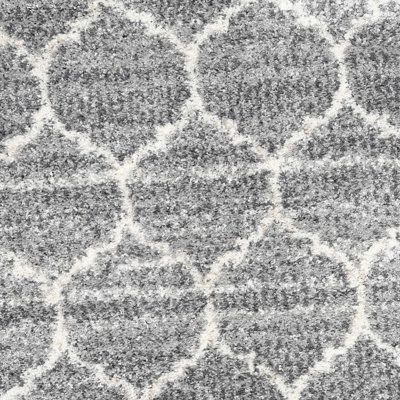 Tapis décoratif gris clair contemporain