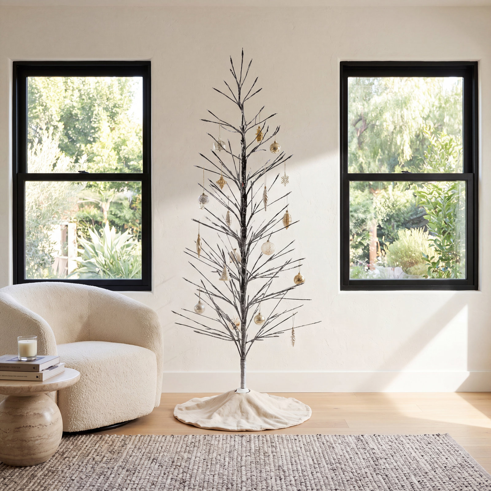 60' Lighted Artificial Cedar Christmas Tree, Multi-Color Lights