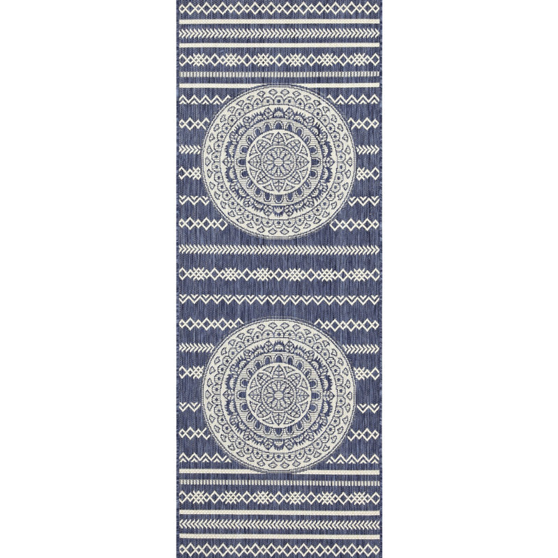 2 Ft. 7 In. X 3 Blue Rug Carpet Mat - Sunshine Collection Polypropylene, Stain , For Both Indoor And Outdoor, Pet Indoor/Outdoor Area , & Loving