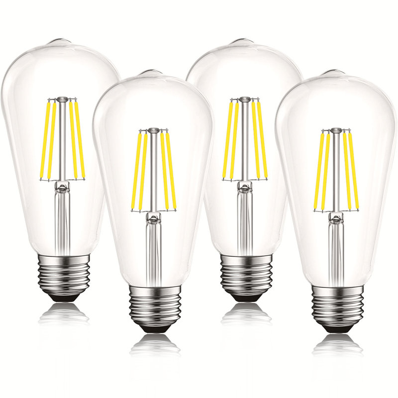 8 W ST19 E26/Medium (Standard) LED Smart Bulb, 5000K