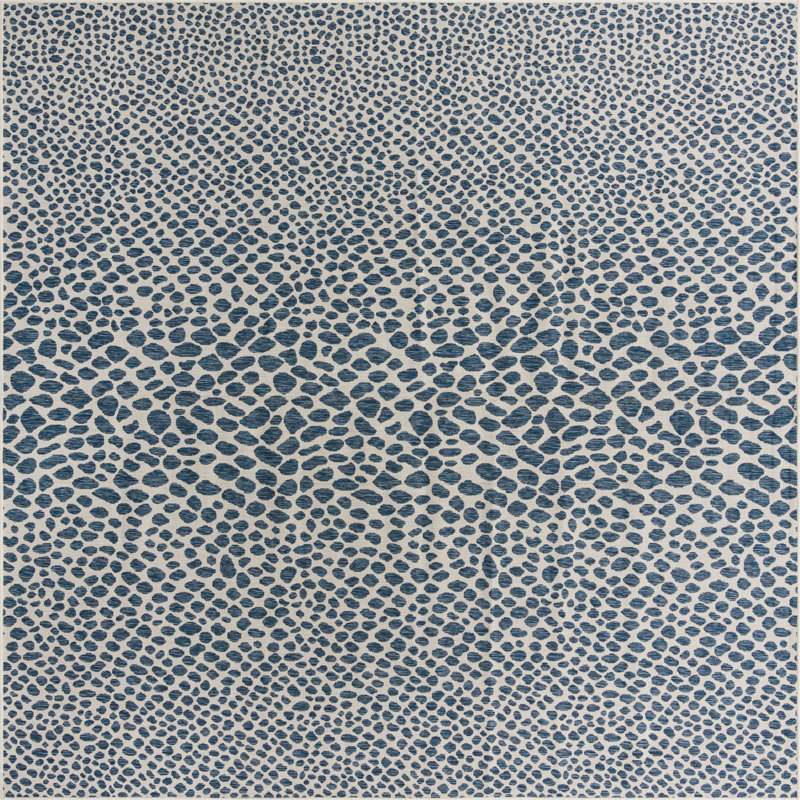 Outdoor Destiny Area Rug Navy Color, Square 10'8" x 10'8"