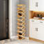 Bamboo Shoe Rack Foldable Storage Rack Narrow Standing Shoe Organizer