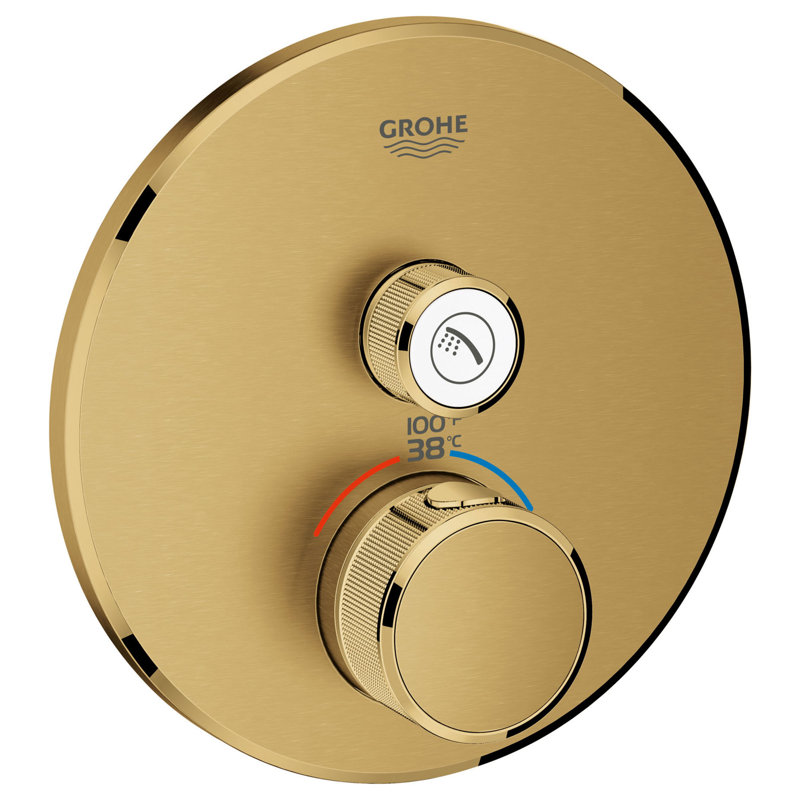 GROHE Grohtherm SmartControl Shower Thermostatic Valve Trim Kit, Brushed Cool Sunrise