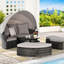 Mobilier de lit de jour rond pour patio, matériau, auvent rétractable, table pour tissu hydrofuge de porche, jardin-1065607737