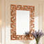 Glass Rectangular Gold Frame Wall Mirror