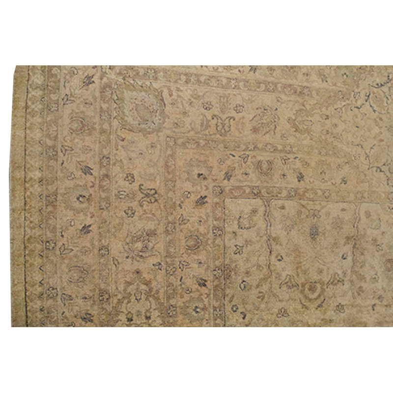 Silk Oriental Area Rug in Beige