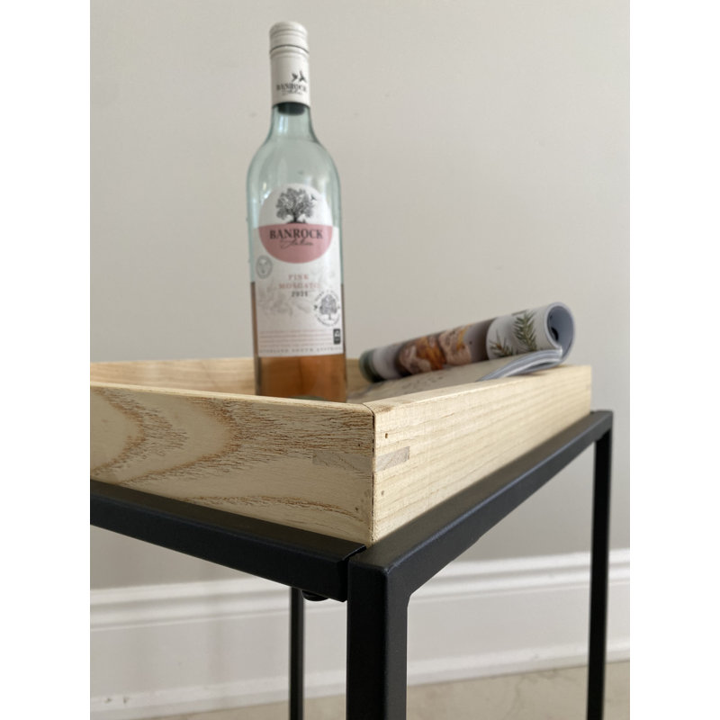 Table de bout et plateau d'appoint en bois de chêne Obbard - hauteur 21,5 po