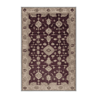 Machine Washable Overdyed Gray Area Rug