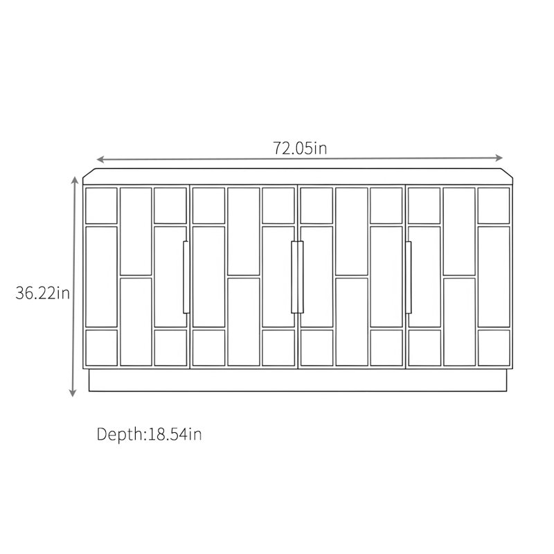 Buffet minimaliste de haute qualité