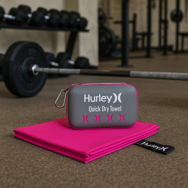 Serviette et étui en microfibre Hurley, Bonbon