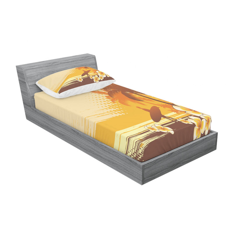 Microfiber Sheet Set, Twin Sheet Set with Fitted Sheet