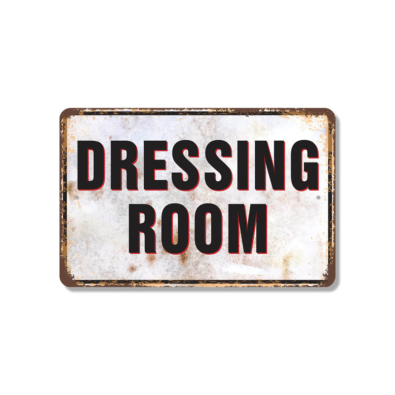 Enseigne en plastique 11 po x 17 po Dressing Room