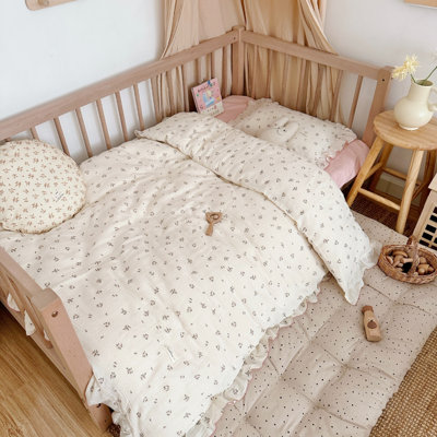 Ensemble de housse de couette minimaliste en mousseline de coton pour enfants (sans taies d'oreiller)