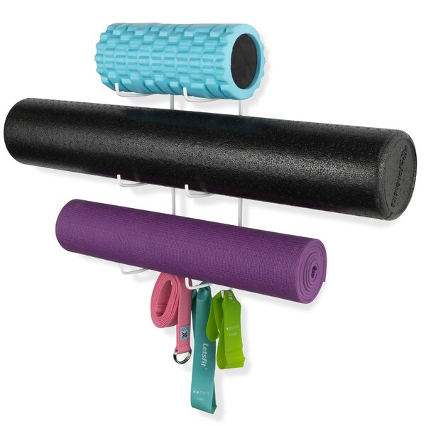 BalanceFrom 7-Piece Set - Include 1/2 Thick Yoga Mat with Carrying Strap, 2  Yoga Blocks, Yoga Mat Towel, Yoga Hand Towel, Yoga Strap and Yoga Knee Pad  