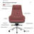 High-Back Ergonomic Executive Office Chair, Premium PU Leather Desk Chair with 360° Swivel & Wheels, Modern Computer Chair for Home Office, Black-1220049442