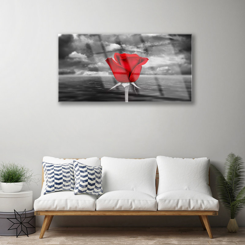 Rose - No Frame Print on Glass